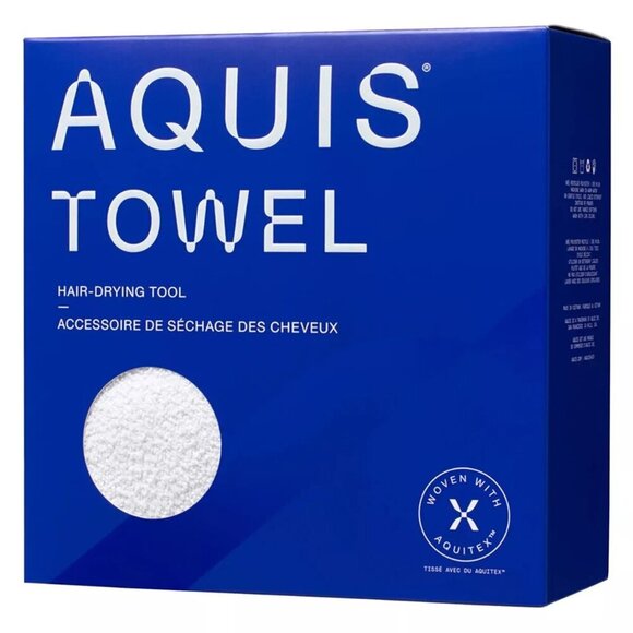 New Aquis Towel Hair-Drying Tool Woven With Aquitex Microfiber White New in Box - Picture 1 of 11